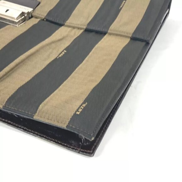 FENDI vintage Pecan Document Bag Briefcase Hand Bag Tote Bag Business bag - Picture 8 of 12